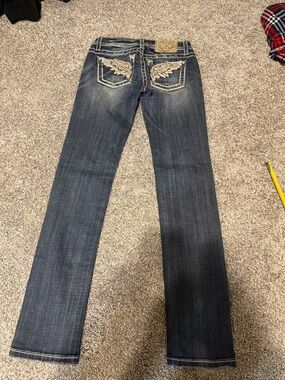 Like new girls Dark Wash Straight Miss me Jeans - Blue size 14 in teens